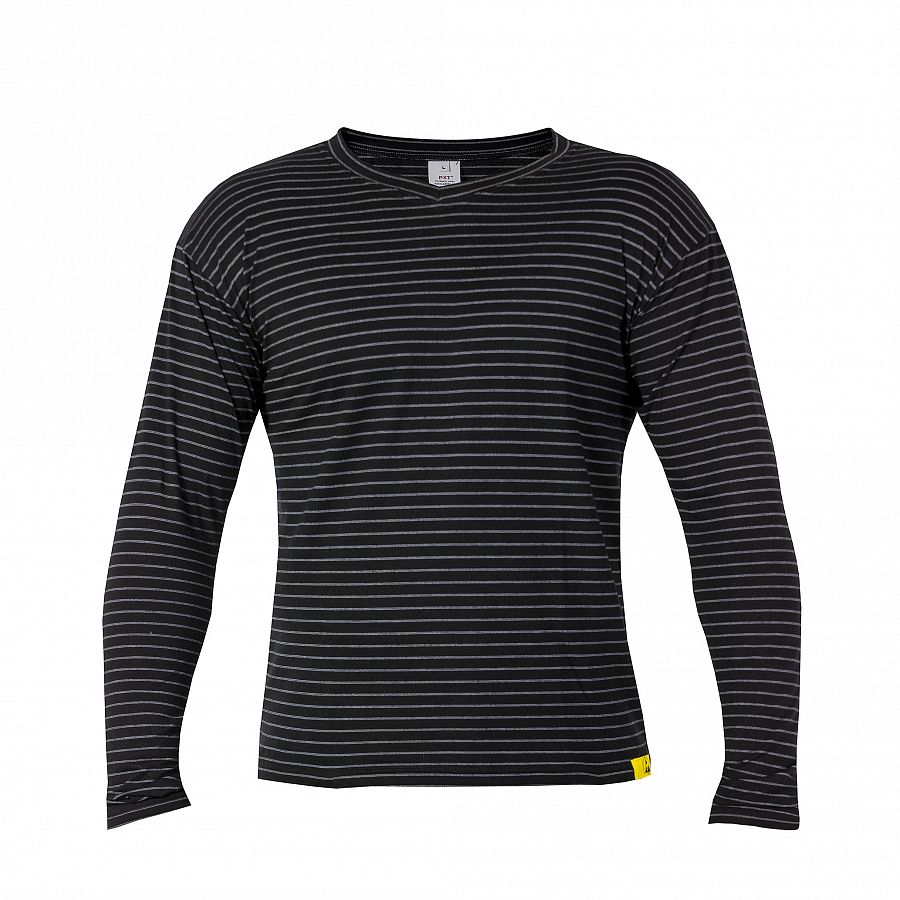 Tričko PXT Antistatic wear černé dlouhý rukáv "V" 160 g/m2, vel. XXXXL - Obrázek Tričko PXT Antistatic wear černé dlouhý rukáv "V" 160 g/m2, vel. XXXXL - Obrázek